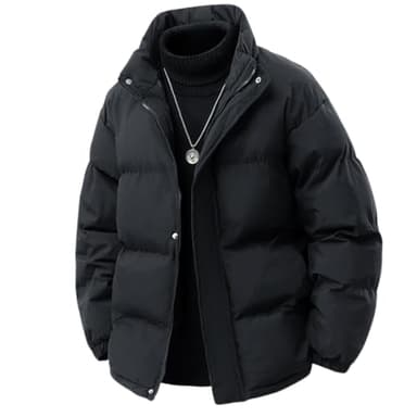 4位 Inkpoo [Inkpoo] メンズ 秋冬服 コート パーカー 長袖 防寒 防風 保温 分厚い ダウンジャケット ショートダウン 大きいサイズ カジュアル 無地 通勤 おしゃれ 無地 シンプル 人気 Black XL - ¥5,380