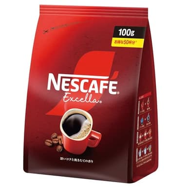 5位 Nescafe ネスカフェ エクセラ つめかえ用 100g,50杯分,ブラック,レギュラー ソリュブル コーヒー - ¥653