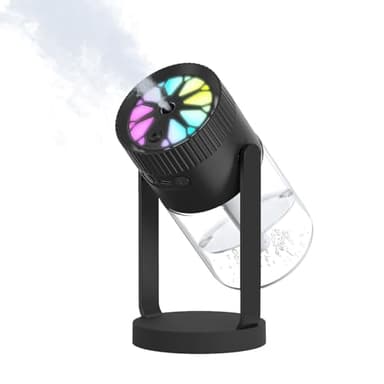 5位 GUNNIE GUNNIE 加湿器 小型 卓上 【2025新設計・360°回転ミスト・18dB静音】 超音波加湿器 抗菌加工 大容量300ML 2段階パワフル加湿 水漏れ防止 USB給電式 長時間連続加湿 空焚き防止 自動停止機能 持ち運び便利 軽量 ポータブル お手入れ簡単 乾燥/花粉症/肌荒れ対策 アロマ対応 オフィス 寝室 車用 7色LEDライト おしゃれ (ブラック) - ¥999